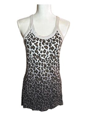 C&C California Leopard Animal Print Ombre Tank Top Size Large